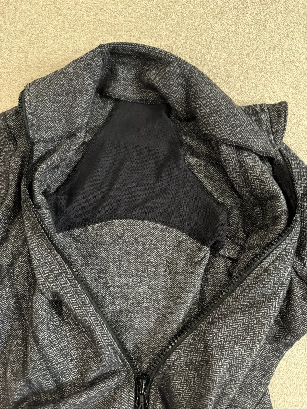 EUC Lululemon Define Jacket Size 10 Black/Gray Herringbone - Picture 5 of 6